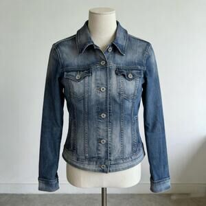 Levis Denim Jacket Women Blue Button Front Trucker Style Jean Jacket Size Small